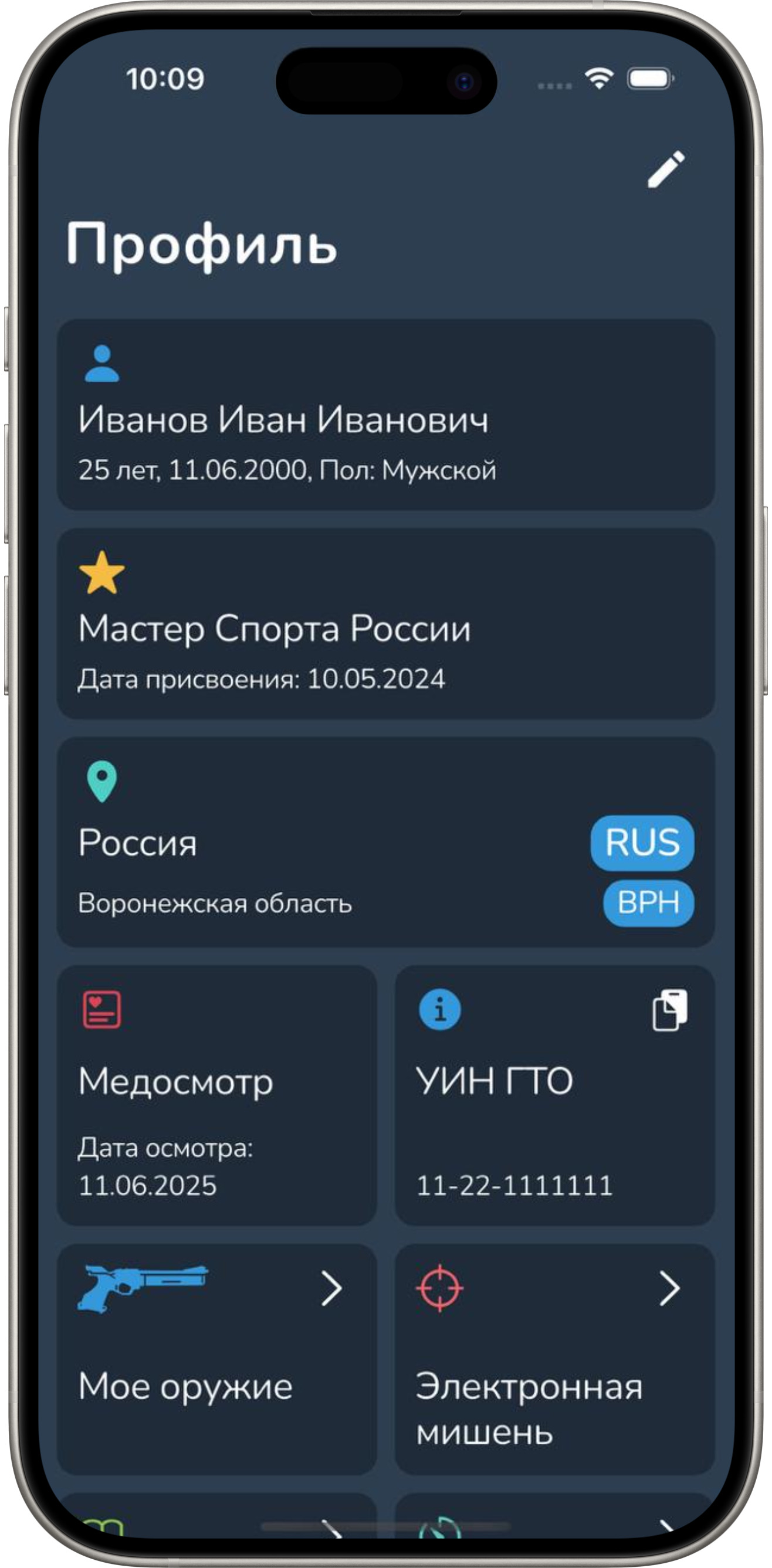 Профиль пользователя